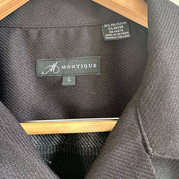 Elegant Black and Gray Plaid Men's Shirt - Picture 4 of 4